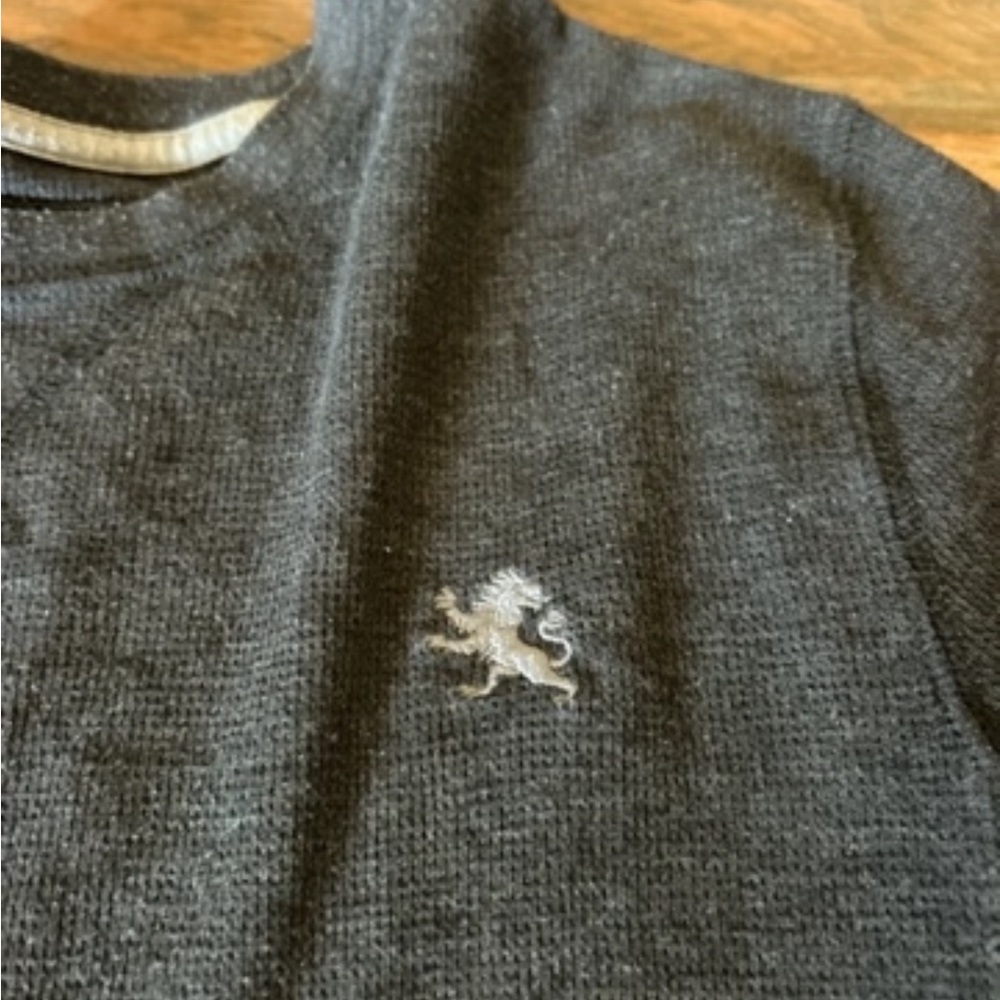 Express Men's Dark Charcoal Crewneck Long Sleeve Shirt - Picture 3 of 4